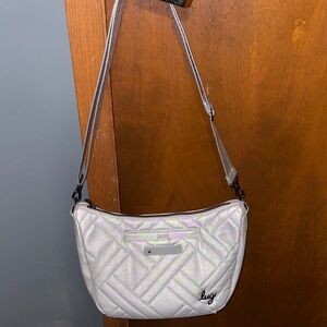 Lug Metallic Silver Harmony Lux Crossbody Bag